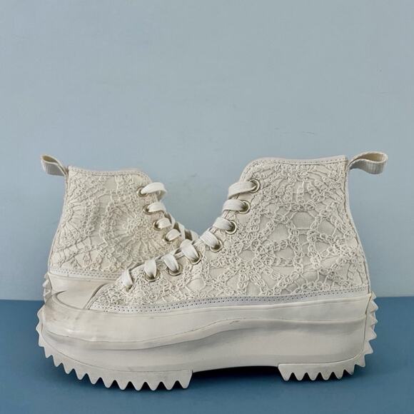 Converse Run Star Hike Daisy Cord Egret Lace Up Platform Sneakers - Picture 5 of 10